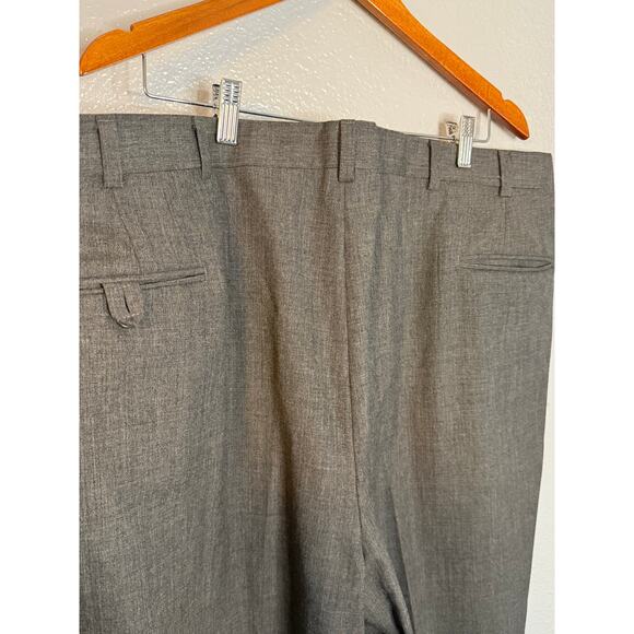 Hart Schaffner & Marx Gray Grey Pure Wool Pants Size 44 - Picture 3 of 10